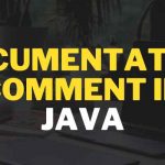 documentation comment in java